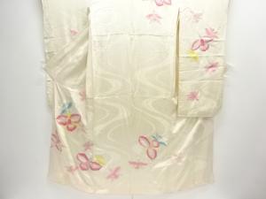 アンティーク　蘭模様刺繍振袖